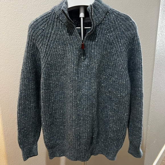 Luxury Blue Merino & Cashmere Sweater (Men)
